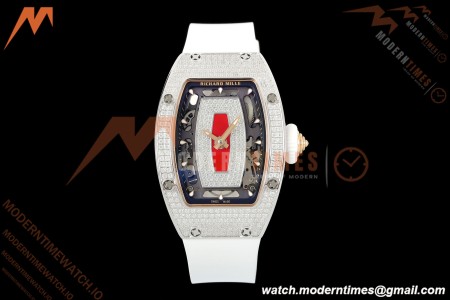 Richard Mille - RM07-01 Snow Set Diamond Crested Wht/RU Red Lips ZF Asian CRMA2 | 리차드 밀 - RM07-01 스노우 세트 다이아몬드 크레스티드 화이트/러시안 레드 립스 ZF 아시안 CRMA2