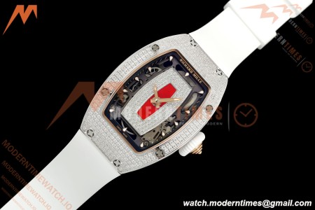 Richard Mille - RM07-01 Snow Set Diamond Crested Wht/RU Red Lips ZF Asian CRMA2 | 리차드 밀 - RM07-01 스노우 세트 다이아몬드 크레스티드 화이트/러시안 레드 립스 ZF 아시안 CRMA2