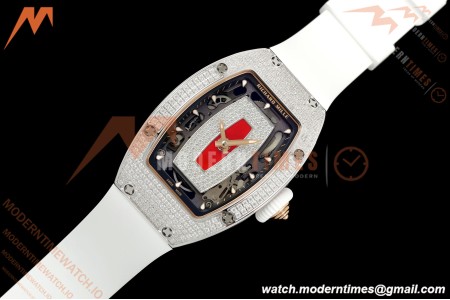 Richard Mille - RM07-01 Snow Set Diamond Crested Wht/RU Red Lips ZF Asian CRMA2