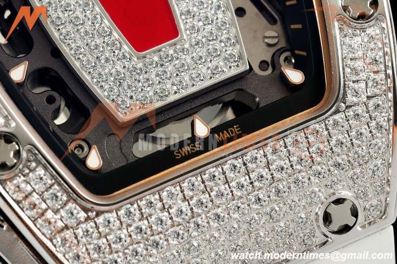 Richard Mille - RM07-01 Snow Set Diamond Crested Wht/RU Red Lips ZF Asian CRMA2