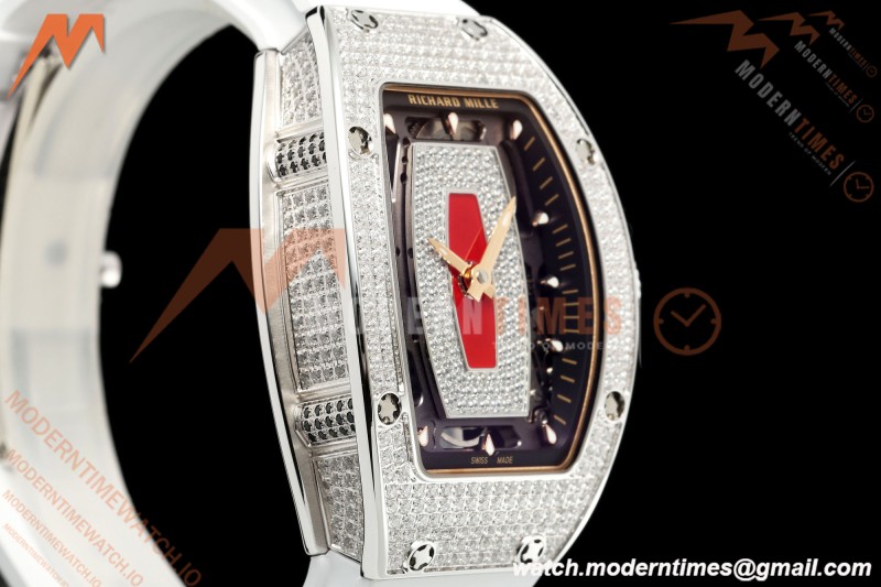 Richard Mille - RM07-01 Snow Set Diamond Crested Wht/RU Red Lips ZF Asian CRMA2