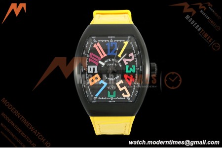Franck Muller - Vanguard V45 Black PVD/NY Orange Leather Strap ABF A2824