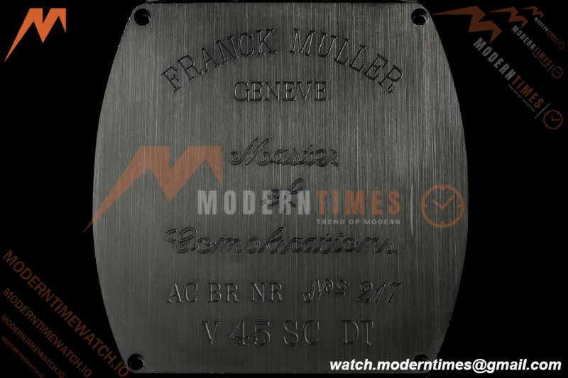 Franck Muller - Vanguard V45 Black PVD/NY Orange Leather Strap ABF A2824