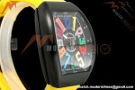 Franck Muller - Vanguard V45 Black PVD/NY Orange Leather Strap ABF A2824
