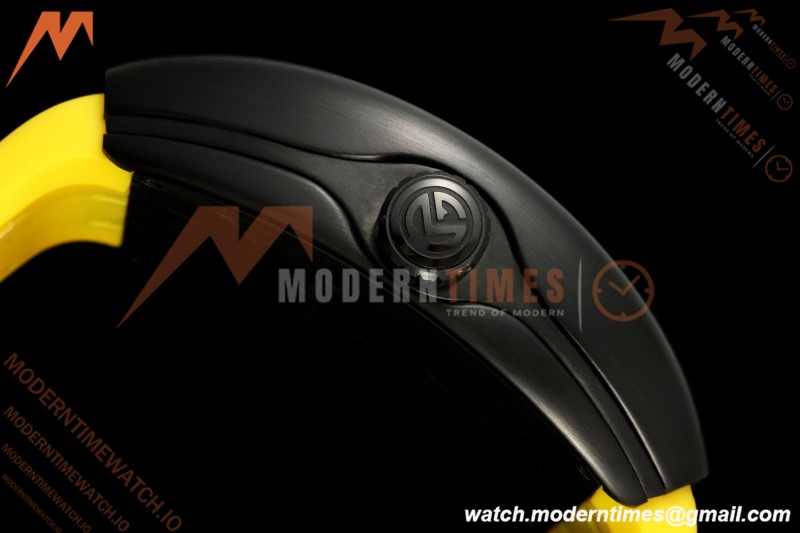 Franck Muller - Vanguard V45 Black PVD/NY Orange Leather Strap ABF A2824