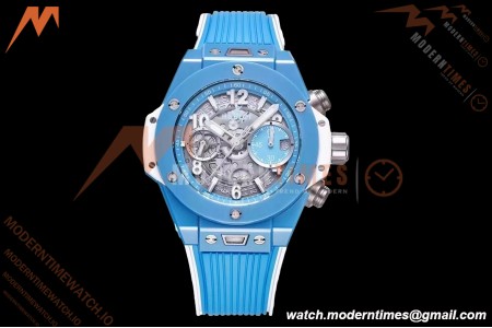 Hublot - Big Bang Unico 42mm Sky Blue Ceramic CER/RU Blu/Ske BBF A1280 | 위블로 - 빅뱅 유니코 42mm 스카이 블루 세라믹 CER/RU 블루/스케치 BBF A1280