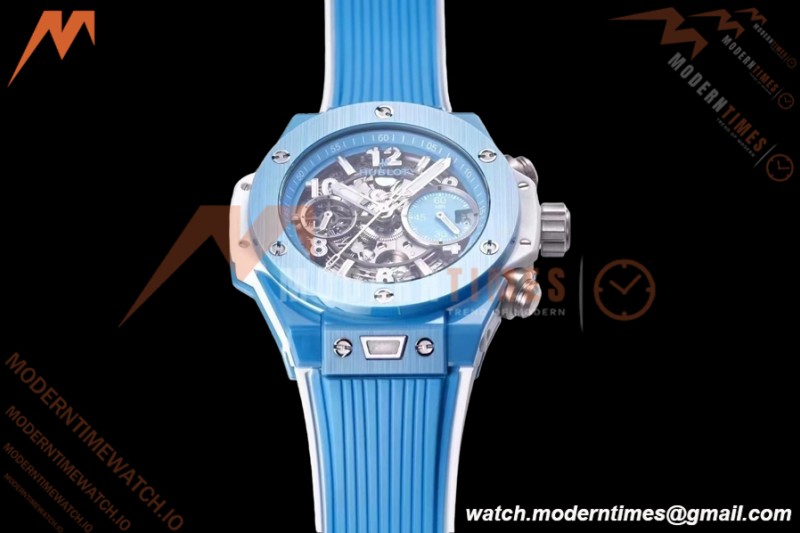 Hublot - Big Bang Unico 42mm Sky Blue Ceramic CER/RU Blu/Ske BBF A1280