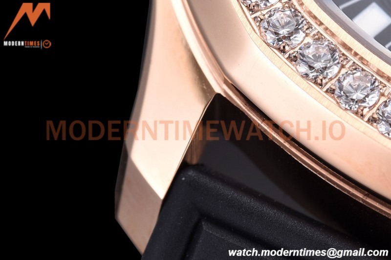 Patek Philippe - Aquanaut Lady 5068R 36mm Diamond RG/RU Black PPF Swiss Qtz