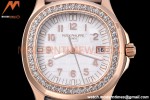 Patek Philippe - Aquanaut Lady 5068R 36mm Diamond RG/RU White PPF Swiss Quartz