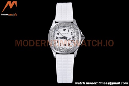 Patek Philippe - Aquanaut Lady 5067A 36mm Diamond SS/RU White PPF Swiss Quartz