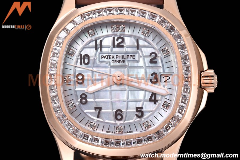 Patek Philippe - Aquanaut Lady 5072R 36mm Diamond RG/RU MOP PPF A324