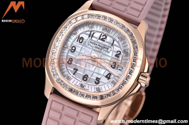Patek Philippe - Aquanaut Lady 5072R 36mm Diamond RG/RU MOP PPF A324