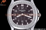 Patek Philippe - Aquanaut Lady 5067A 36mm Diamond SS/RU Brown PPF Swiss Quartz
