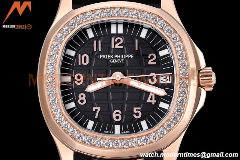 Patek Philippe - Aquanaut Lady 5068R 36mm Diamond RG/RU White PPF A324