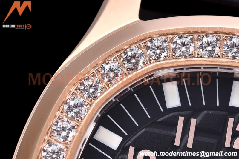 Patek Philippe - Aquanaut Lady 5068R 36mm Diamond RG/RU White PPF A324