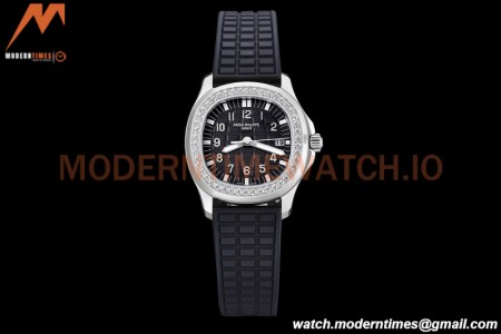 Patek Philippe - Aquanaut Lady 5067A 36mm Diamond SS/RU Black PPF Swiss Quartz