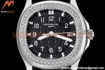 Patek Philippe - Aquanaut Lady 5067A 36mm Diamond SS/RU Black PPF Swiss Quartz