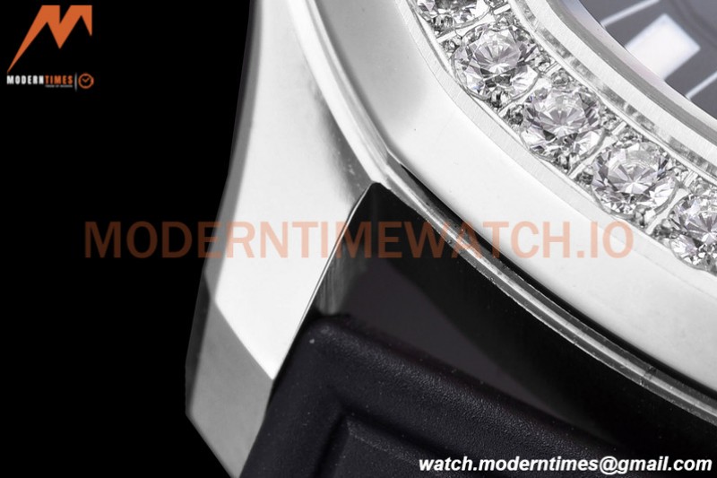Patek Philippe - Aquanaut Lady 5067A 36mm Diamond SS/RU Black PPF Swiss Quartz