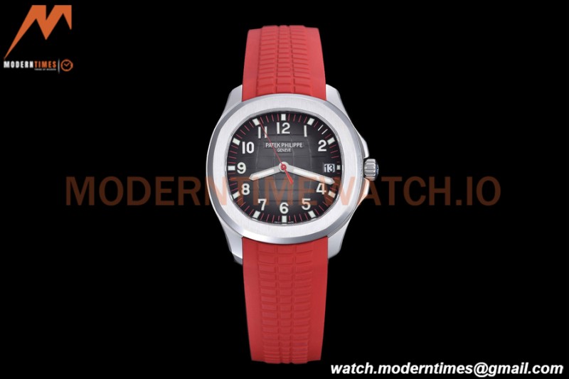 Patek Philippe - Aquanaut 5167A 40mm SGP Edn SS/Red RU Blk/Num ZF V3 A324