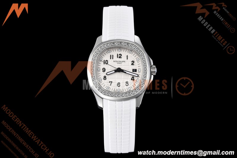 Patek Philippe - Aquanaut 5267 38.8mm SS/RU Dia/Num White Dial ZF Swiss Qtz | 파텍 필립 - 아쿠아넛 5267 38.8mm SS/RU 직경/숫자 화이트 다이얼 ZF 스위스 Qtz