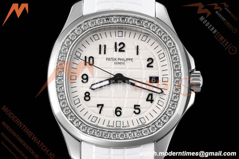 Patek Philippe - Aquanaut 5267 38.8mm SS/RU Dia/Num White Dial ZF Swiss Qtz | 파텍 필립 - 아쿠아넛 5267 38.8mm SS/RU 직경/숫자 화이트 다이얼 ZF 스위스 Qtz