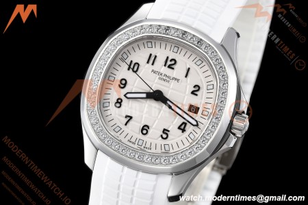 Patek Philippe - Aquanaut 5267 38.8mm SS/RU Dia/Num White Dial ZF Swiss Qtz