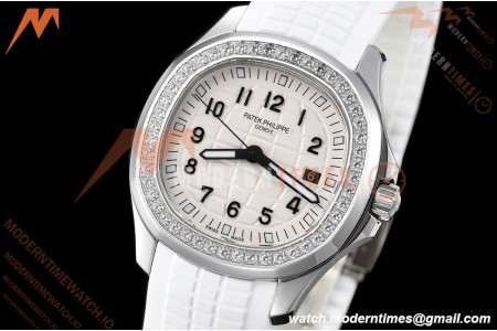 Patek Philippe - Aquanaut 5267 38.8mm SS/RU Dia/Num White Dial ZF Swiss Qtz