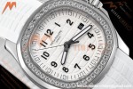 Patek Philippe - Aquanaut 5267 38.8mm SS/RU Dia/Num White Dial ZF Swiss Qtz | 파텍 필립 - 아쿠아넛 5267 38.8mm SS/RU 직경/숫자 화이트 다이얼 ZF 스위스 Qtz