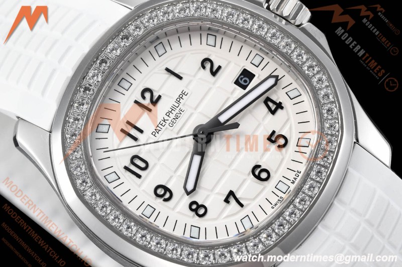 Patek Philippe - Aquanaut 5267 38.8mm SS/RU Dia/Num White Dial ZF Swiss Qtz | 파텍 필립 - 아쿠아넛 5267 38.8mm SS/RU 직경/숫자 화이트 다이얼 ZF 스위스 Qtz