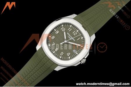 Patek Philippe - Aquanaut 5168G Gain Weight 42mm SS/RU Avocado Green Dial APW A324