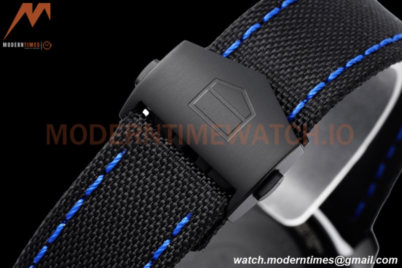 Tag Heuer - Aquaracer Caliber 5 41mm PVD/NY Carbon Black/Blue TARF SW200