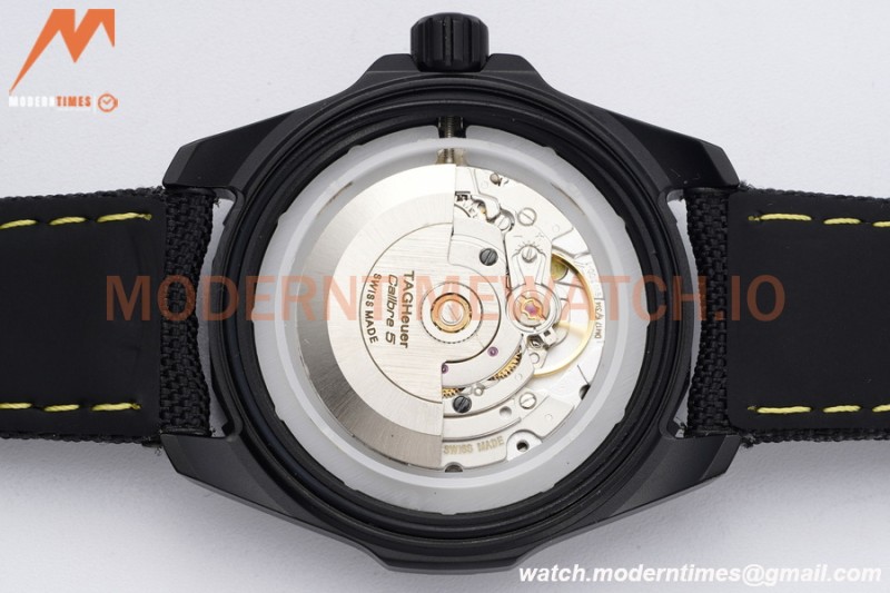 Tag Heuer - Aquaracer Caliber 5 41mm PVD/NY Carbon Black/Yelw TARF SW200