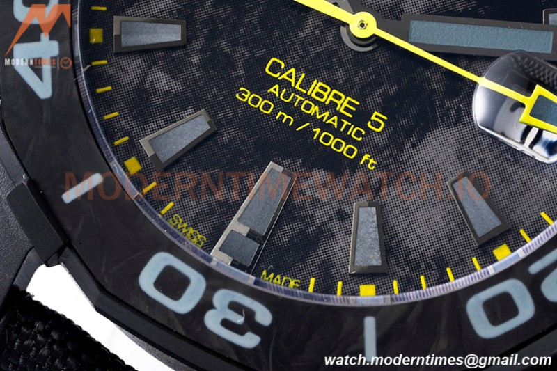 Tag Heuer - Aquaracer Caliber 5 41mm PVD/NY Carbon Black/Yelw TARF SW200