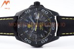 Tag Heuer - Aquaracer Caliber 5 41mm PVD/NY Carbon Black/Yelw TARF SW200