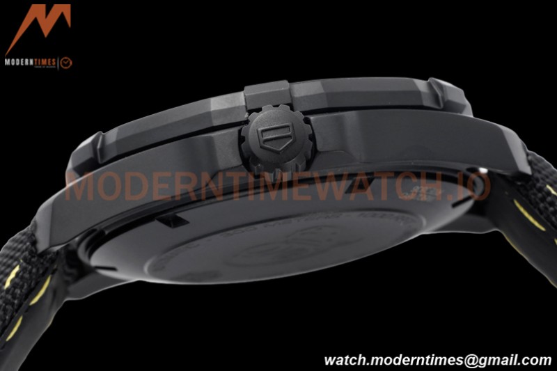 Tag Heuer - Aquaracer Caliber 5 41mm PVD/NY Carbon Black/Yelw TARF SW200
