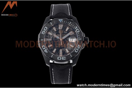 Tag Heuer - Aquaracer Caliber 5 41mm PVD/NY Carbon Black/Gold TARF SW200