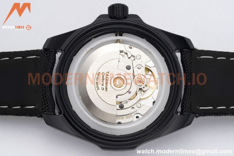 Tag Heuer - Aquaracer Caliber 5 41mm PVD/NY Carbon Black/Gold TARF SW200