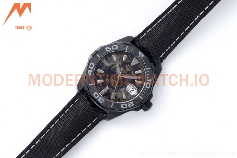 Tag Heuer - Aquaracer Caliber 5 41mm PVD/NY Carbon Black/Gold TARF SW200