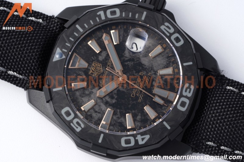 Tag Heuer - Aquaracer Caliber 5 41mm PVD/NY Carbon Black/Gold TARF SW200