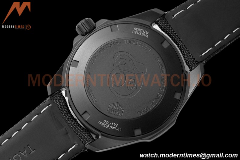 Tag Heuer - Aquaracer Caliber 5 41mm PVD/NY Carbon Black/Gold TARF SW200