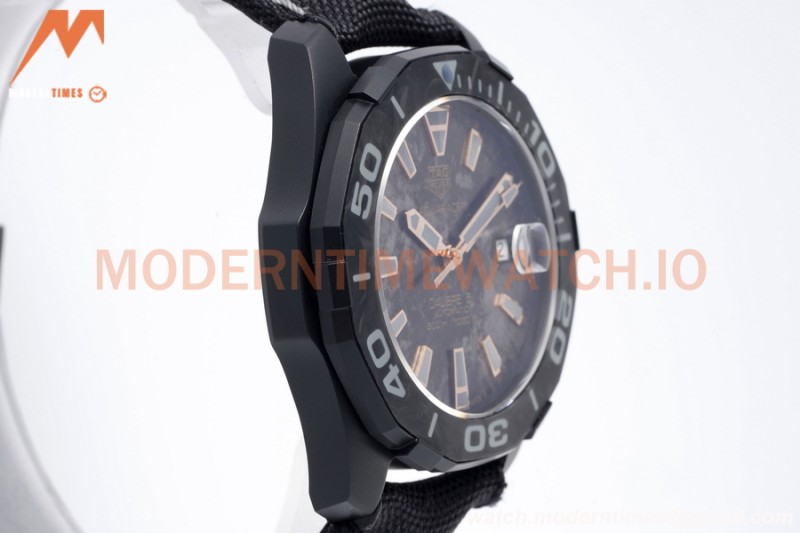 Tag Heuer - Aquaracer Caliber 5 41mm PVD/NY Carbon Black/Gold TARF SW200