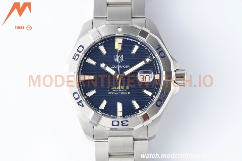 Tag Heuer - Aquaracer Caliber 5 43mm SS/SS Blue TARF SW200