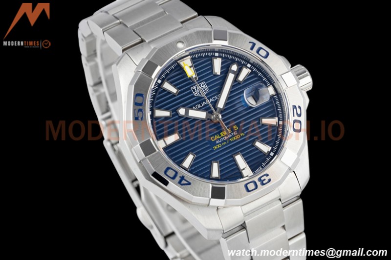 Tag Heuer - Aquaracer Caliber 5 43mm SS/SS Blue TARF SW200