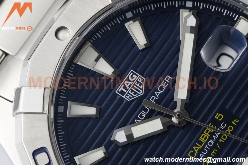 Tag Heuer - Aquaracer Caliber 5 43mm SS/SS Blue TARF SW200