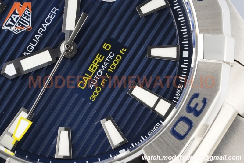 Tag Heuer - Aquaracer Caliber 5 43mm SS/SS Blue TARF SW200