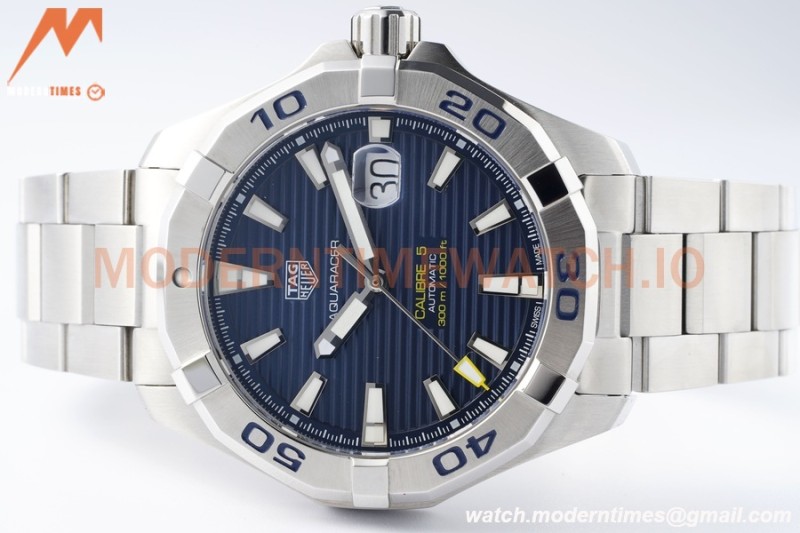 Tag Heuer - Aquaracer Caliber 5 43mm SS/SS Blue TARF SW200