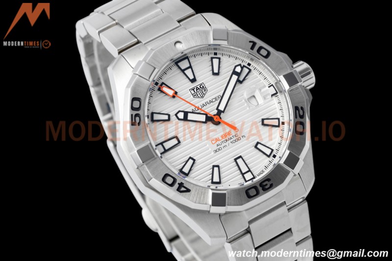Tag Heuer - Aquaracer Caliber 5 43mm SS/SS White TARF SW200