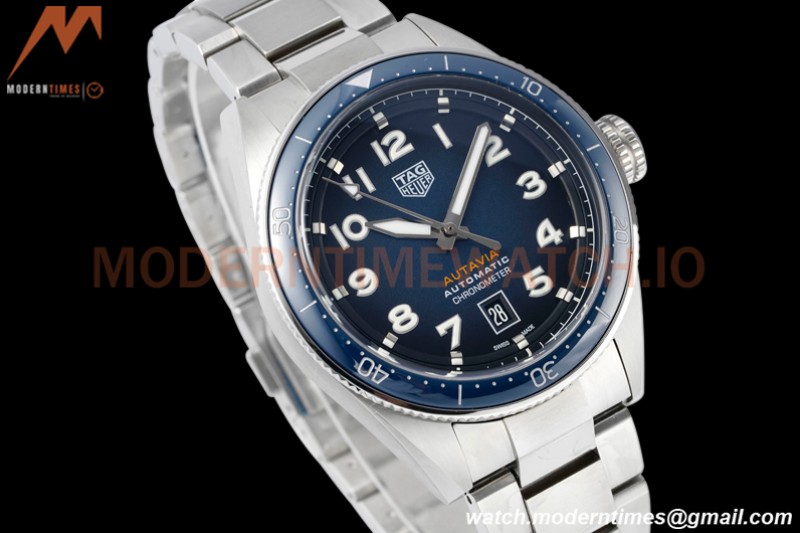 Tag Heuer - Autavia 42mm Automatic SS/SS Blue TARF SW200