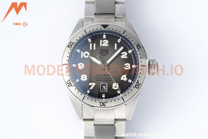 Tag Heuer - Autavia 42mm Automatic SS/SS Grey TARF SW200