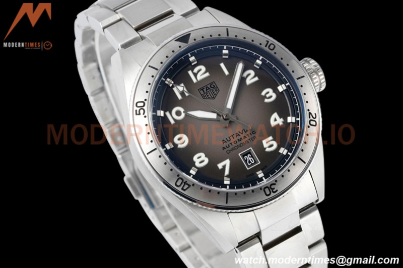 Tag Heuer - Autavia 42mm Automatic SS/SS Grey TARF SW200